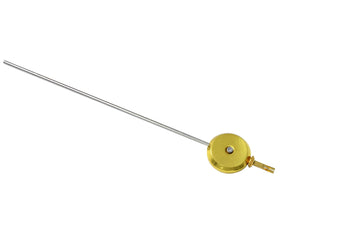 Clock Pendulum French 35mm with Hook - Brass Bob with Steel Rod, 245mm Long