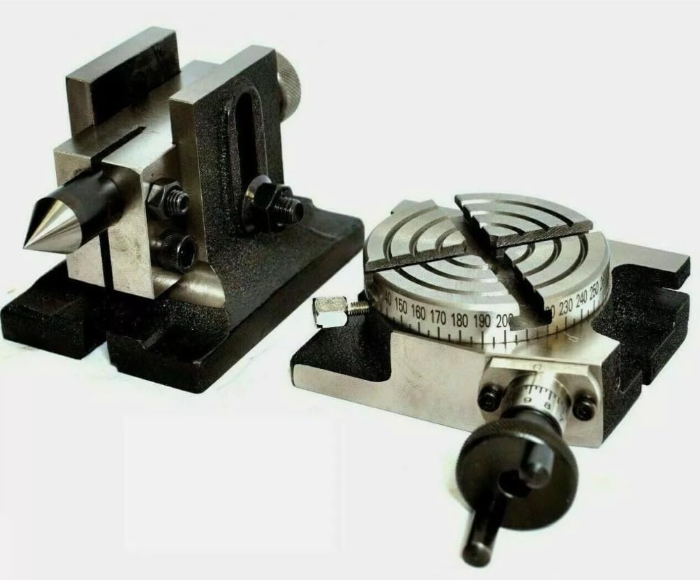 Taurish Rotary Table 3" 80mm Horizontal Vertical Low Profile With Single Bolt Tailstock