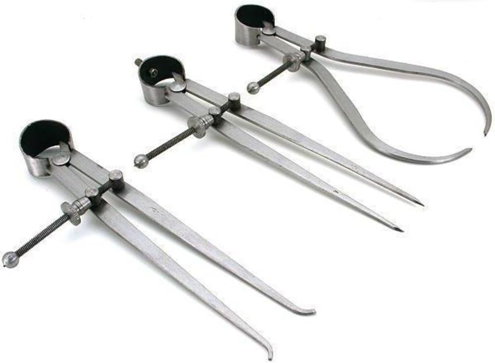 3 Inside Outside Divider Calipers Machinist Tool Set 12"