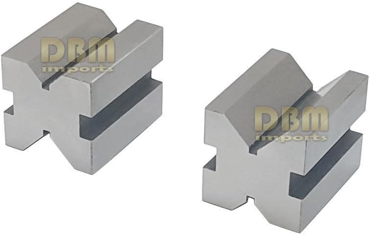 V-Block and Clamp Set Hardened Steel 90 Degree Angle 1 5/8" x 1 1/4" x 1 1/4"