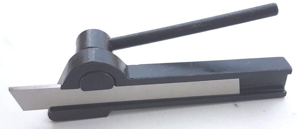 Factory Lathe Cut off Parting Tool Holder 3/4" Wide for 1/2" Width Blades, with 5Pcs of 3/32x1/2x4" HSS Blades