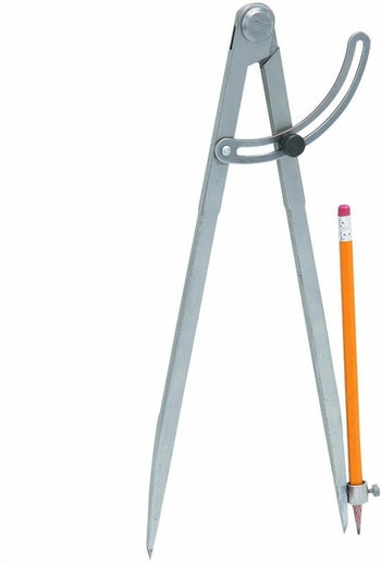 SciencePurchase Large Marking Wing Divider Pencil Marking Compass Circle Maker Scriber, Up to 30 Inch Marking Diameter