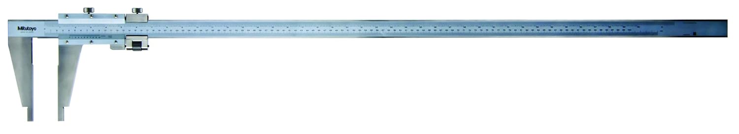 Mitutoyo 160-153 Vernier Caliper, Stainless Steel, Nib Style Jaw, Inch/Metric, 0-24" Range, +/-0.002" Accuracy, 0.001" Resolution