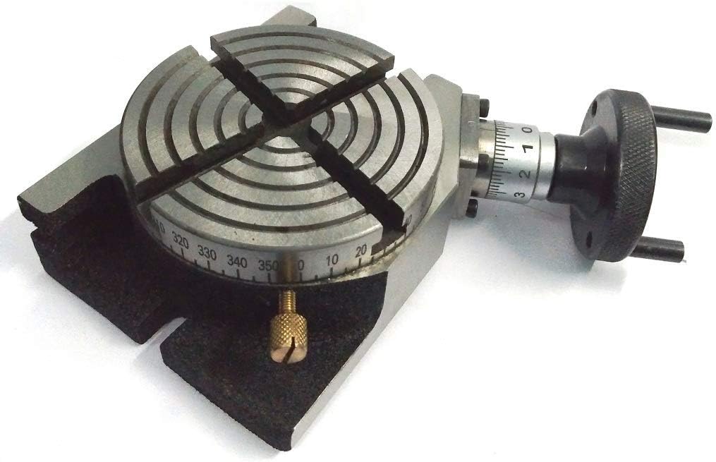 TAURISH 4" Inches (100 mm) 4 slots Regular Rotary Table for Milling Machines