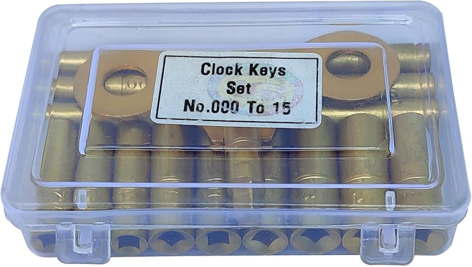 18 Piece Clock Winding Key Set - Original Brass, Odd/Even Number