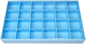 TAURISH Plastic Box Organizer Case 24 Compartments for Beads Gems Tool