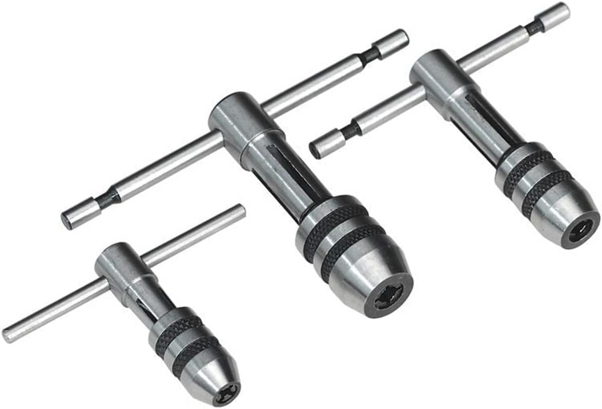 TAURISH Adjustable T-Handle Tap Wrench Set – 3 Piece M1-M4 / M4-M8 / M6-M12