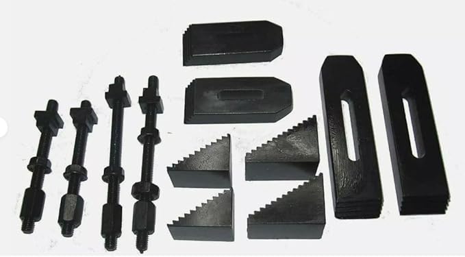 Taurish Clamping Kit Set Of 24 Pcs Blocks Clamps 6mm Studs 8mm Tee Nuts Milling