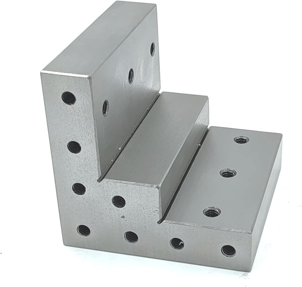 Caste Iron 100 mm/ 4" Stepped Angle Plate for Milling Machine Lathe Engineering Work-holding Tools-Tapped Drills