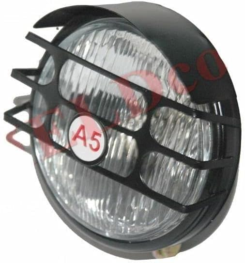 TAURISH 5" Steel Body Halogen Fog Lamp Work Light with Grill s Tractor Universal