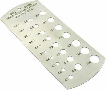TAURISH 25 Holes Drill Gauge, Stainless Steel, Metric Standard 1-13 mm