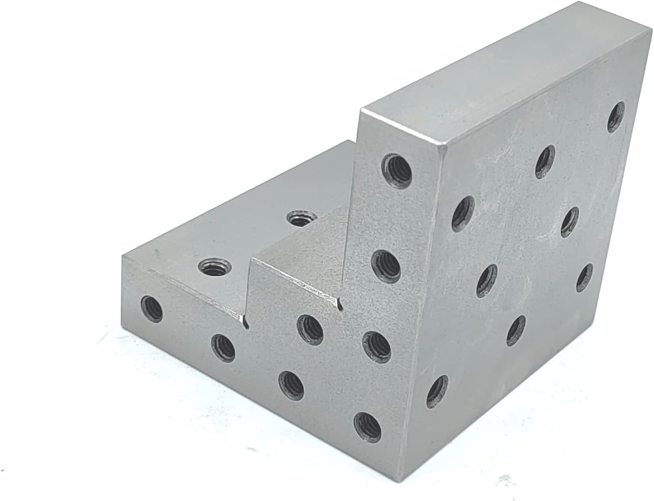 Caste Iron 100 mm/ 4" Stepped Angle Plate for Milling Machine Lathe Engineering Work-holding Tools-Tapped Drills