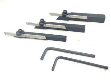 TAURISH Set of 3 Mini Lathe Cut off Parting Tool Holders 6,8 & 10 mm Shanks with HSS Blades