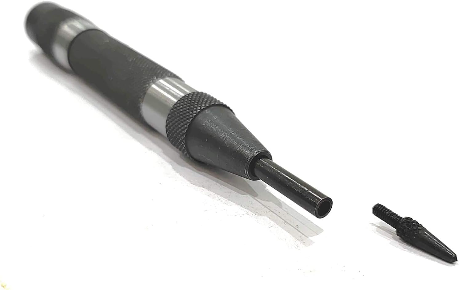 A.D. International Automatic Center Punch with Replaceable Hardened Steel Tip (Medium Duty)