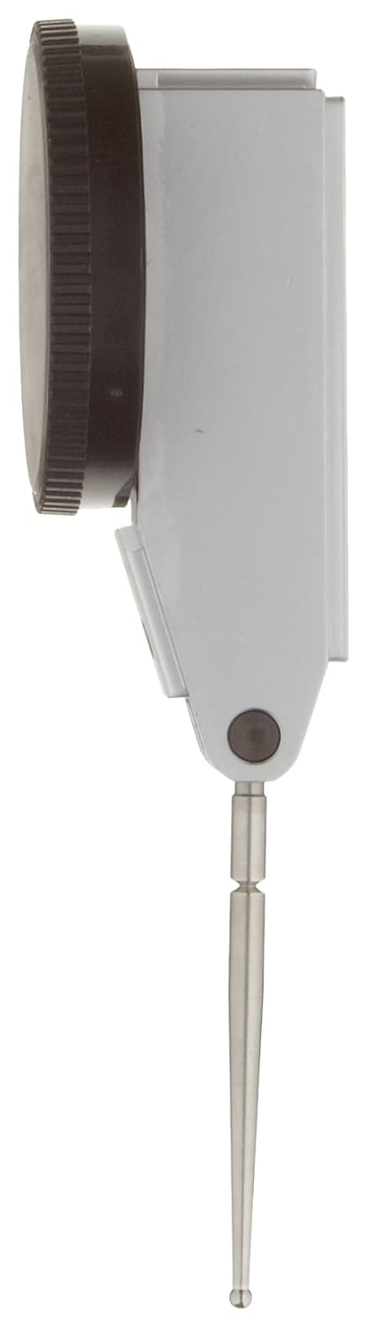 Mitutoyo 513-405E Dial Test Indicator, Basic Set, Horizontal Type, 8mm Stem Dia., Yellow Dial, 0-100-0 Reading, 40mm Dial Dia., 0-0.2mm Range, 0.002mm Graduation, +/-0.003mm Accuracy