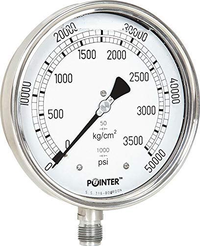 AI High Pressure Gauge Dual Scale 0-3500 Bar /0-50000 Psi Ideal For Common Rail New