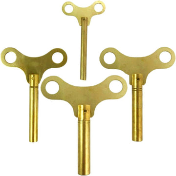 TAURISH Extra Long Brass Universal Clock Winding Key for Antique Vintage Clocks - Key for Mechanical Clock (Key No. 8-4.25mm I.D.)