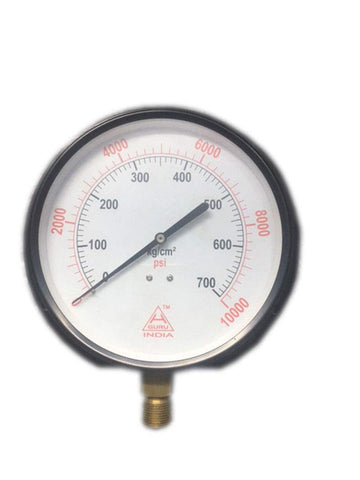 Pressure Gauge - Dual Scale 0-700 BAR & 0-1000 PSI - 3/8" BSP