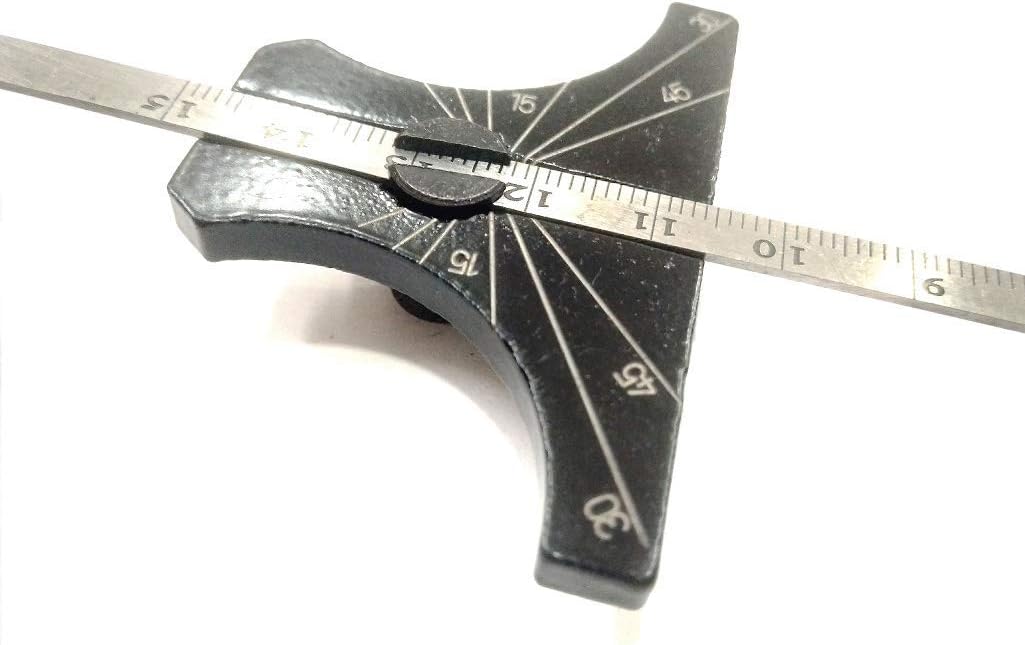 TAURISH Stainless Steel Ruler Engineer's Depth Gauge Metric & Imperial 6" Ruler (150 mm)