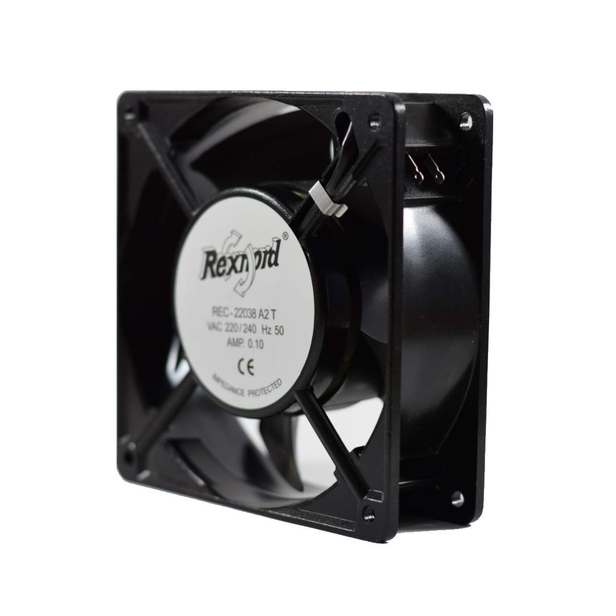Rexnord 22038 A2 T Panel Square Aluminium Die Cast Exhaust Fan (Black, 4 X 4 Inches)