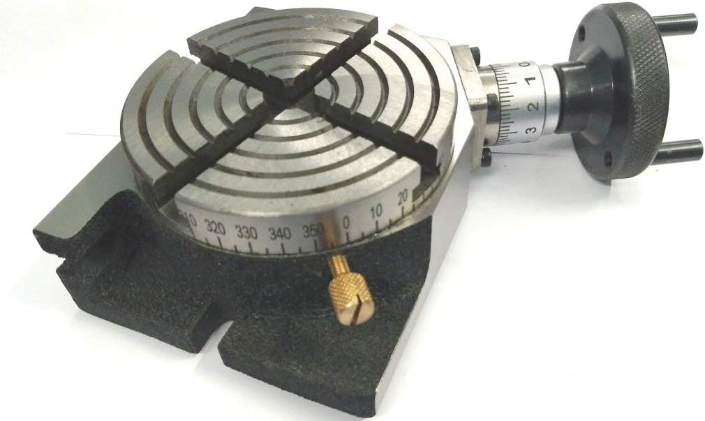 TAURISH 4" Inches (100 mm) 4 slots Regular Rotary Table for Milling Machines