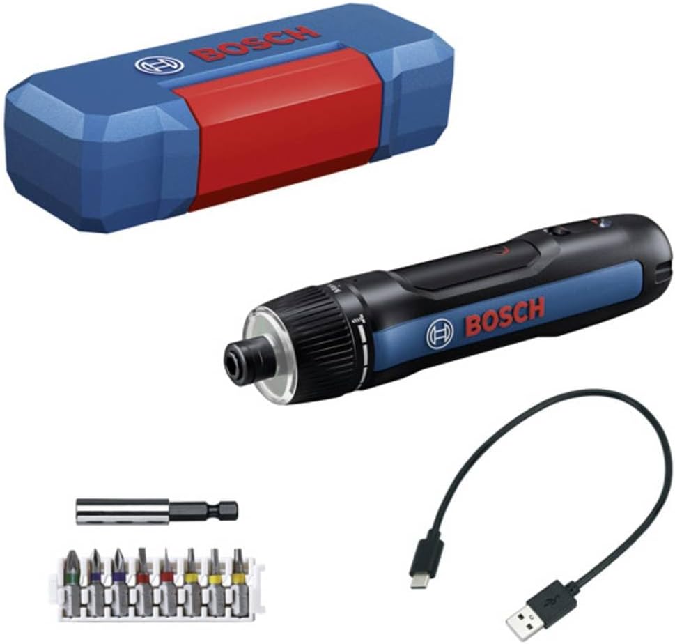 Bosch Professional Cordless Screw Driver Bosch GO 3 (incl. 8pcs bit Set, bit Holder, USB-C Cable, Mini Case)
