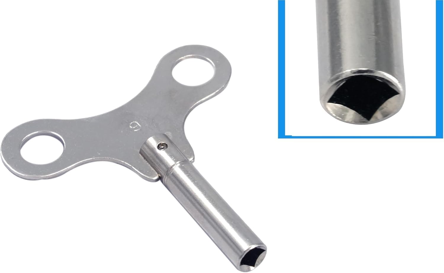 Nickel Plated Solid Brass Made Key for Clock Winding Mechanical Clock Crank Winder Key Tool