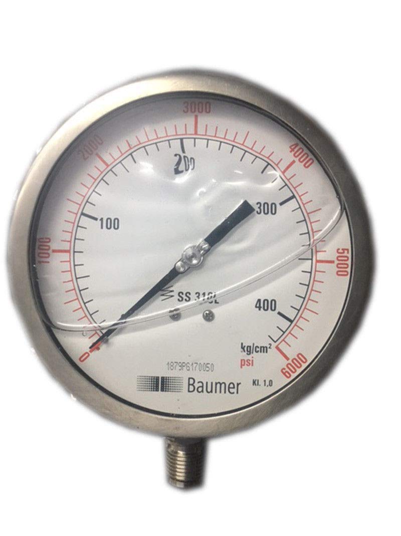 Pressure Gauge Dual Scale 0-400 BAR / 0-6000 PSI Ideal for Common Rail New