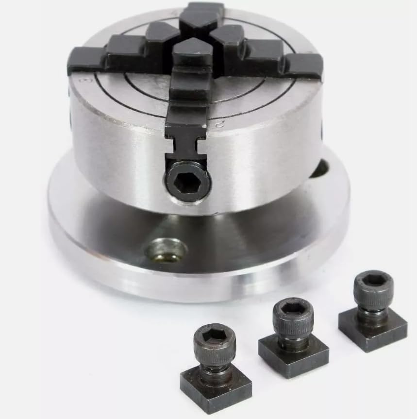Taurish 4 Jaw 65mm Independent Chuck With Backplate & T-Nuts