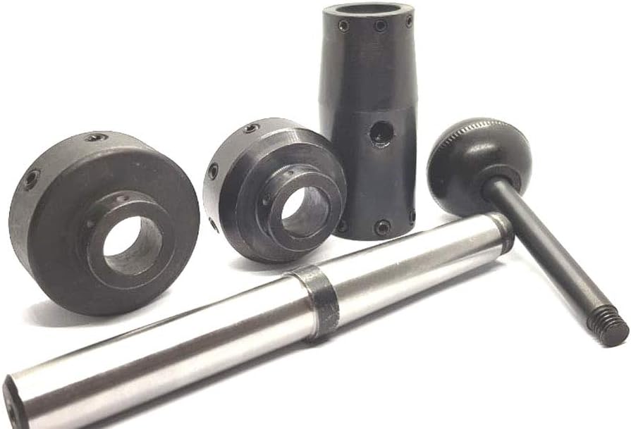 Factory Lathe Tailstock Floating Die Holder Set MT-3 - Multiple Die Holder for Threading in INCHES Round Dies
