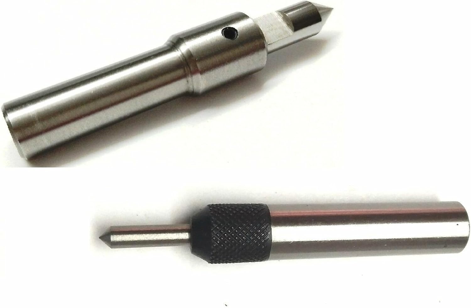 TAURISH Spring-Loaded Tap Guide Set, Bell Punch & Round Bar Center Finder, Knurl Guide - Hardened Alloy Steel