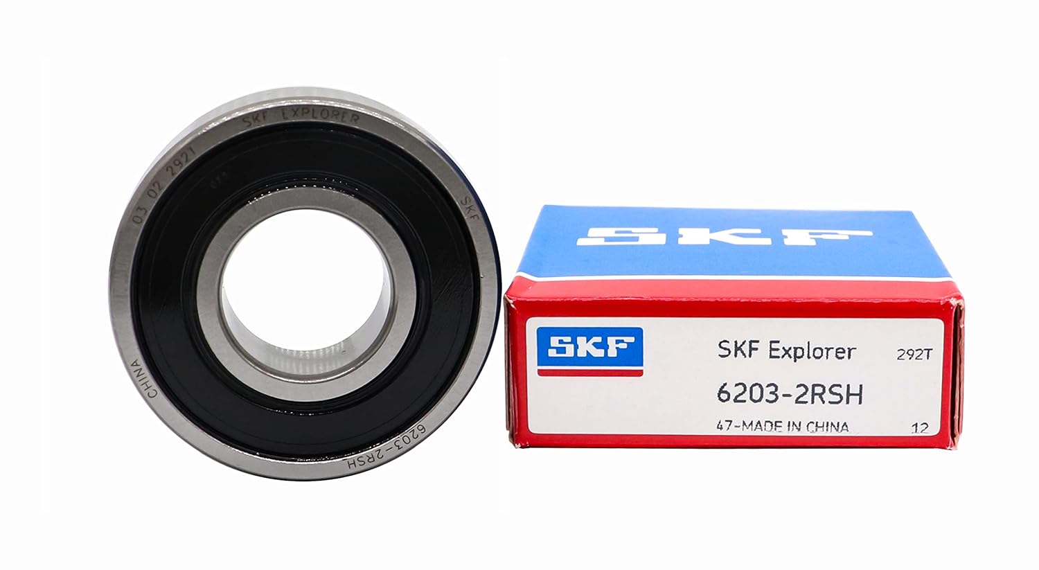 2PACK SKF Brand Bearings 6203-2RSH 17X40X12MM Double Rubber Seal Bearings