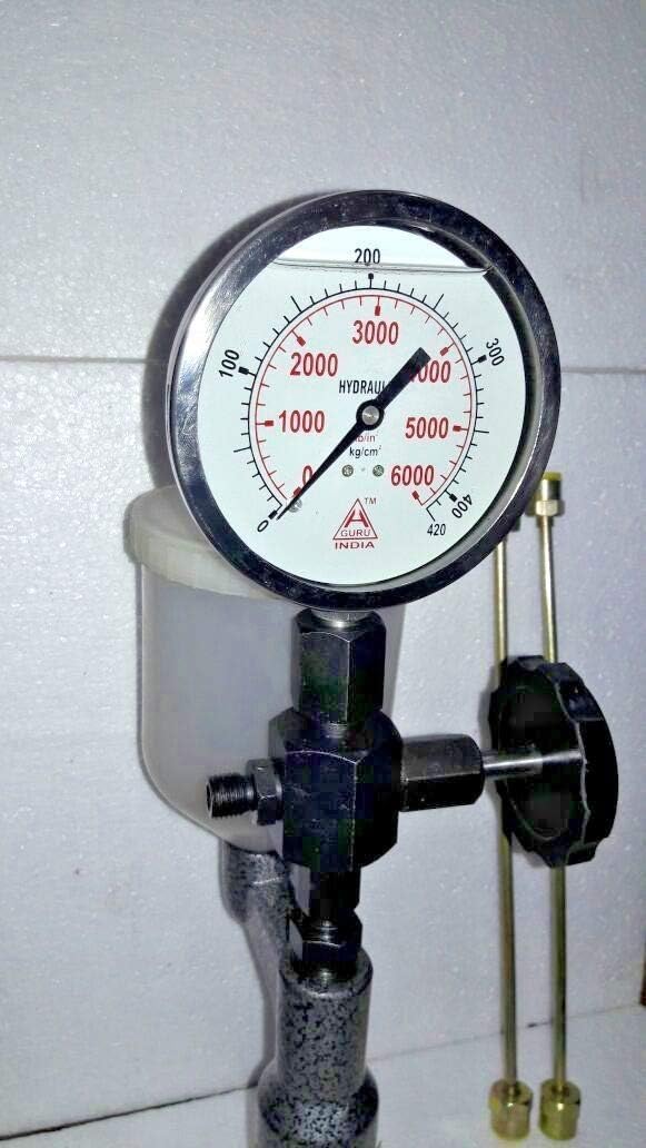 Diesel Injector Nozzle Pop Tester, 420 Kg/6000 PSI Heavy Duty,SS Body Dual Gauge