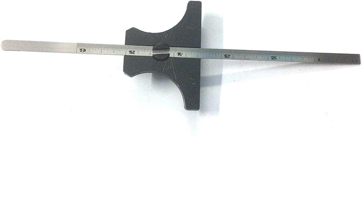 Stainless Steel Ruler Engineer's Depth Gauge Metric & Imperial 6" Ruler (150 mm)