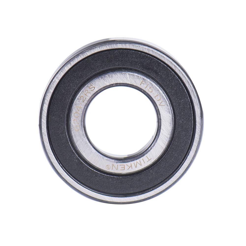 TIMKEN 6204-2RS 2PACK Double Rubber Seal Bearings 20x47x14mm, Pre-Lubricated and Stable Performance and Cost Effective, Deep Groove Ball Bearings