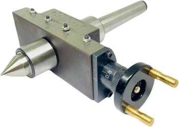 TAURISH Lathe Taper Turning Attachment MT2 Shank Revolving Live Center - Double Bearing, Hardened Point, Adjustable Slide, Fits Tailstocks with 2 Morse Taper