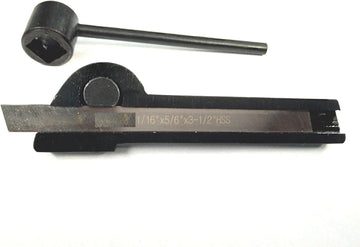 Lathe Cut off Parting Tool Holder 1/2" Width & HSS Blade 1/16"x 5/16" x 3.1/2"