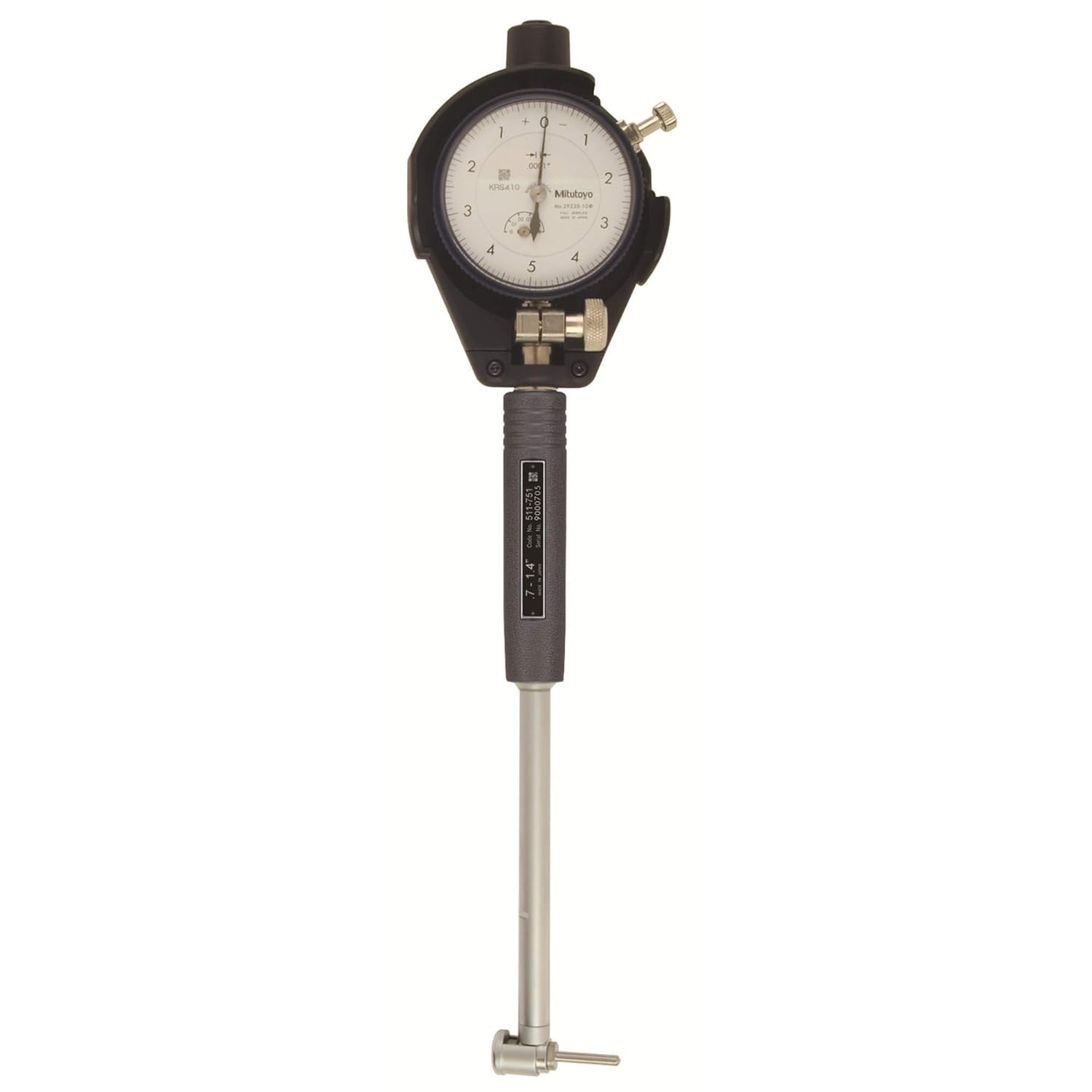 Mitutoyo 511-751 Dial Bore Gauge, 0.7-1.4" Range, 0.0001" Graduation, +/-0.0008" Accuracy
