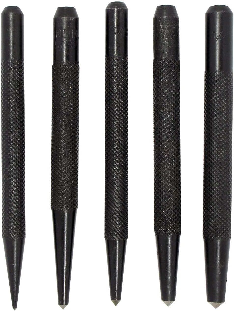 TAURISH Center Punch Set of 5 pcs Size diameters: 1/16", 1/8", 5/32", 3/16", 1/4"