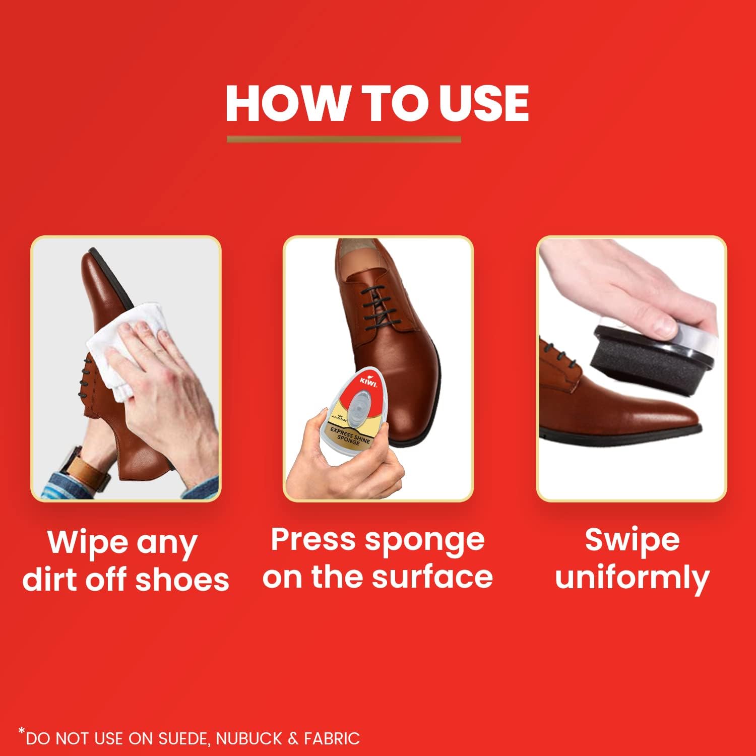 KIWI Express Shine Instant Sponge Shoe Polish , 5ml Wax Leather