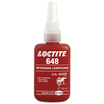 Genuine Henkel Loctite 648 X 50ml Press Fit High Strength Rapid Cure Retaining Compound Bottle