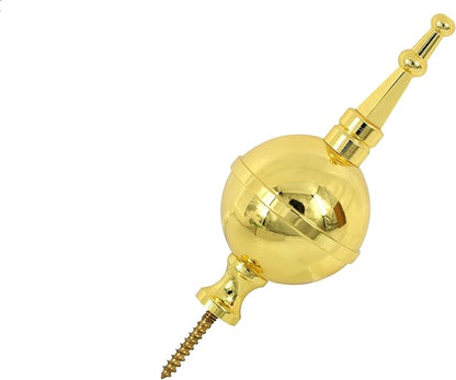 Brass Ball & Spire Finial for Grandfather/Grandmother Longcase Clocks Decorative Clock Tool