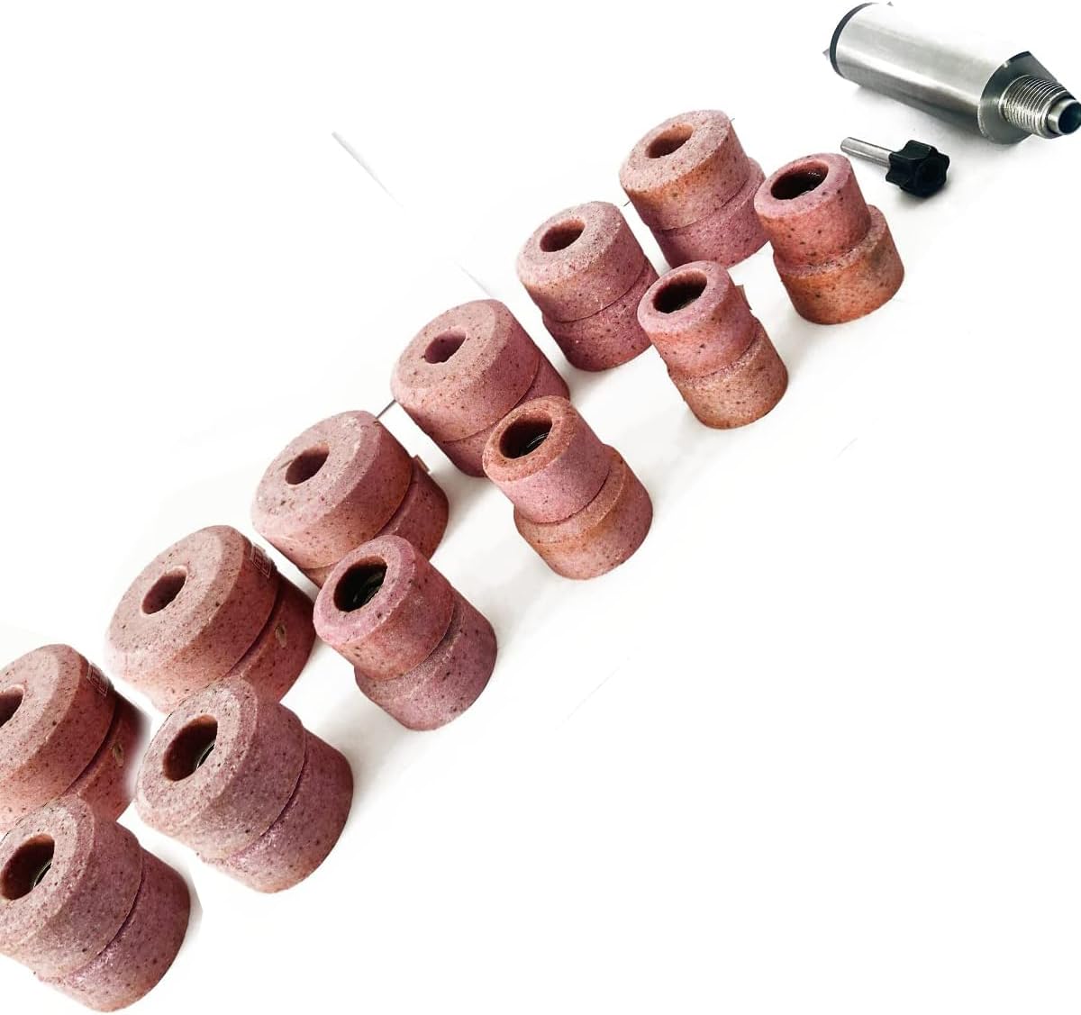 AI Sioux Valve Seat Grinding Pink Stones Set 24 Pcs 80 Grit Sioux Holder Drive Ball
