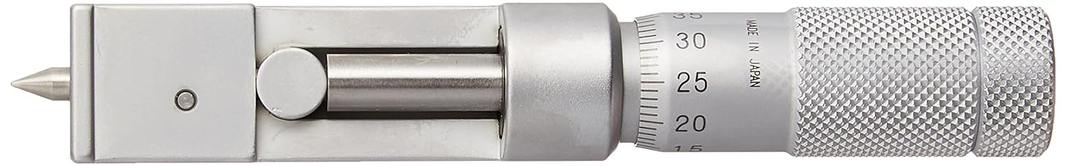 Mitutoyo 147-103 Can Seam Micrometer, Ratchet Stop, 0-13mm Range, 0.01mm Graduation, +/-0.003mm Accuracy, For Steel Cans