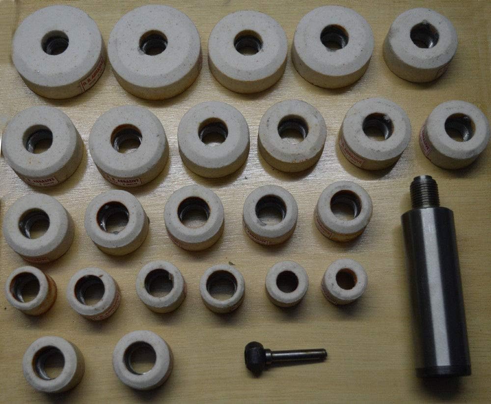 SIOUX VALVE SEAT GRINDER STONES ALUMINIUM OXIDE WHITE 24 PCS & HOLDER FUL KIT