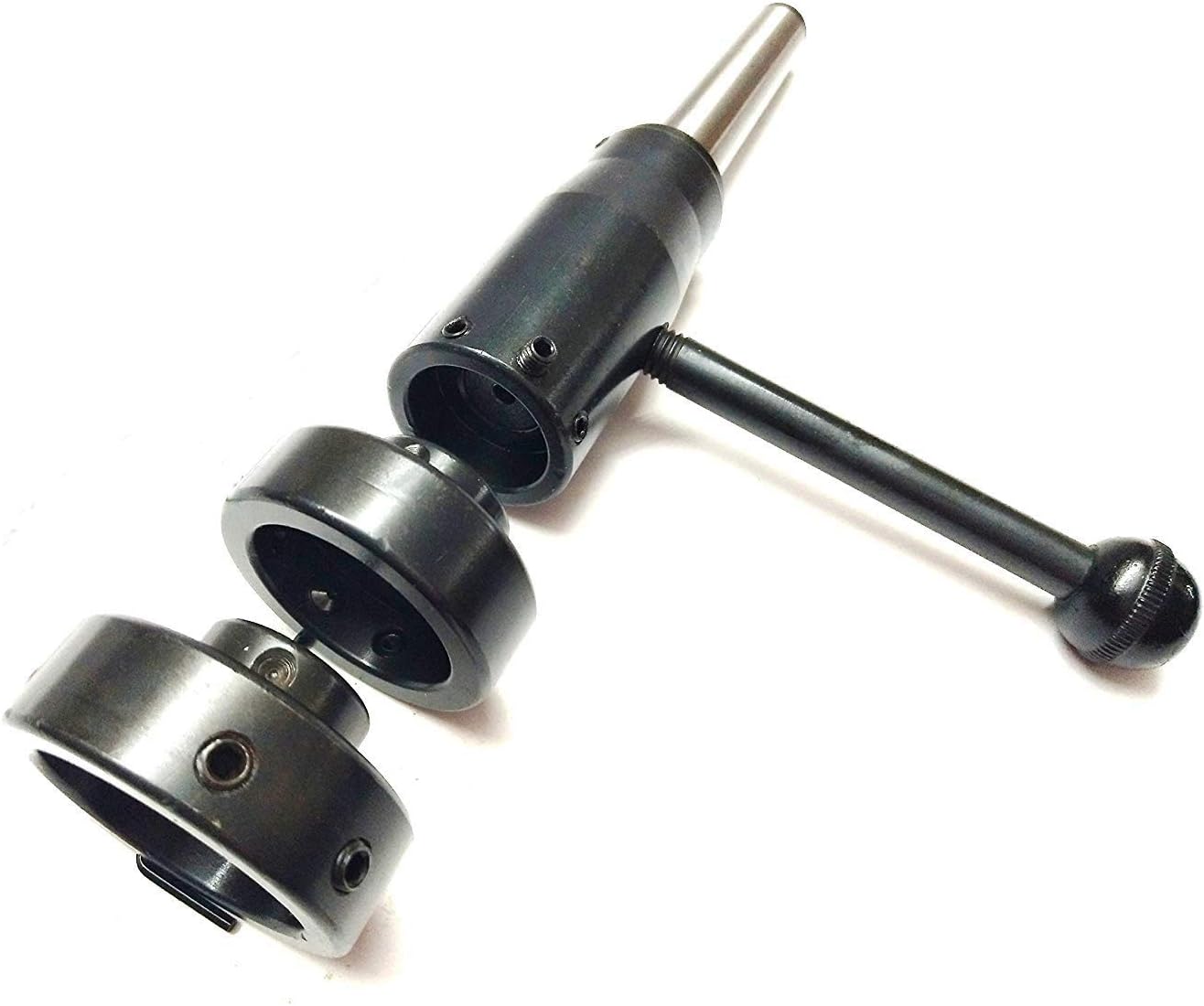 Factory Lathe Tailstock Floating Die Holder Set MT-3 - Multiple Die Holder for Threading in INCHES Round Dies