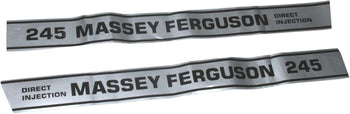 RS Vintage Parts RSV-B00ZFS9T36-00388 Massey Ferguson 245 Tractor Bonnet Side Decal Emblem Sticker Set