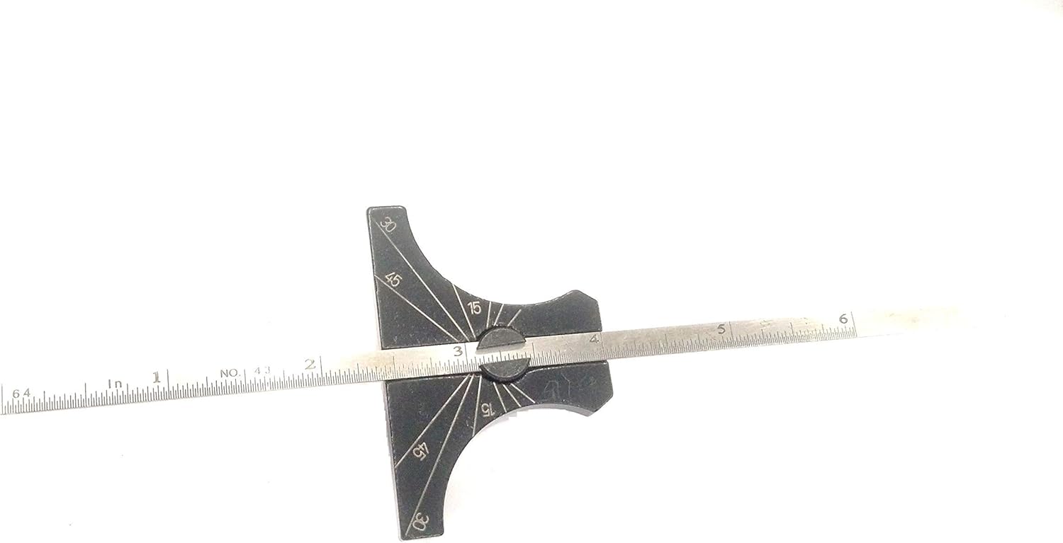 TAURISH Stainless Steel Ruler Engineer's Depth Gauge Metric & Imperial 6" Ruler (150 mm)