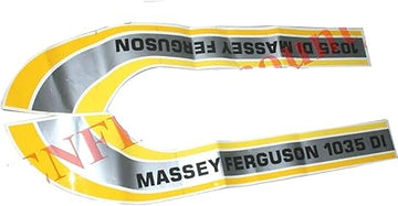 TAURISH Massey Ferguson 1035 DI Tractor Bonnet Side Decal Emblem Sticker Set