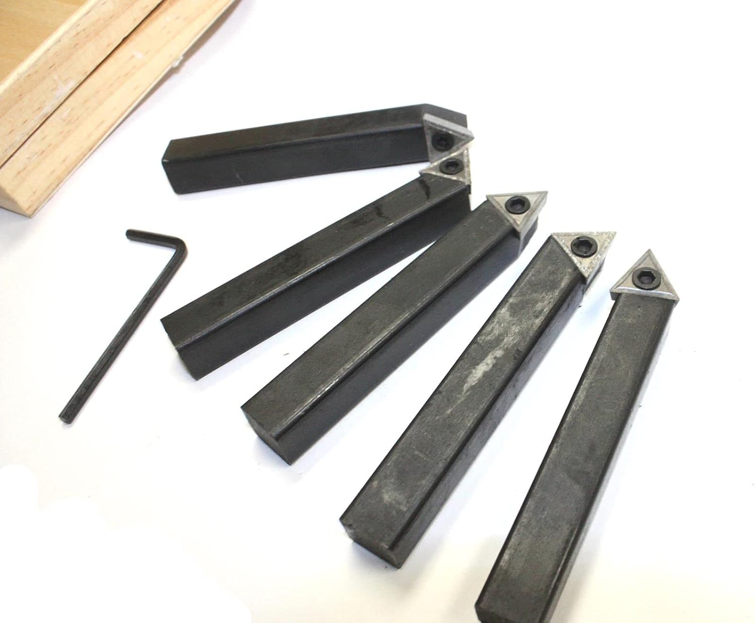 1/2" Indexable Carbide Lathe Turning Tool Holder Metal Lathe Tools Inserts Bits with 10 Nos Carbide Inserts TCMT16T304 I 5 Pieces Set I Made In India